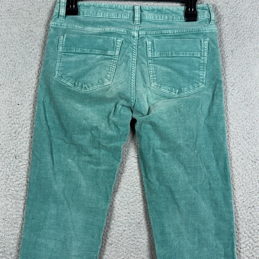 Patagonia Organic Cotton Pants Womens 25 Short Seafoam Green Slim Fit Corduroy